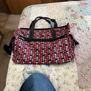 ROXY Heart Patterned Tote Bag